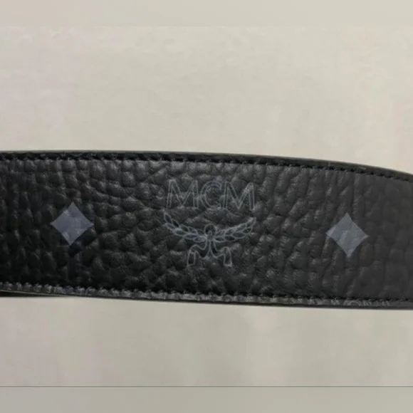 Black MCM Belt Silver Buckle ONE SIZE Brand New Comes With Box And Dust Bag - Picture 5 of 9